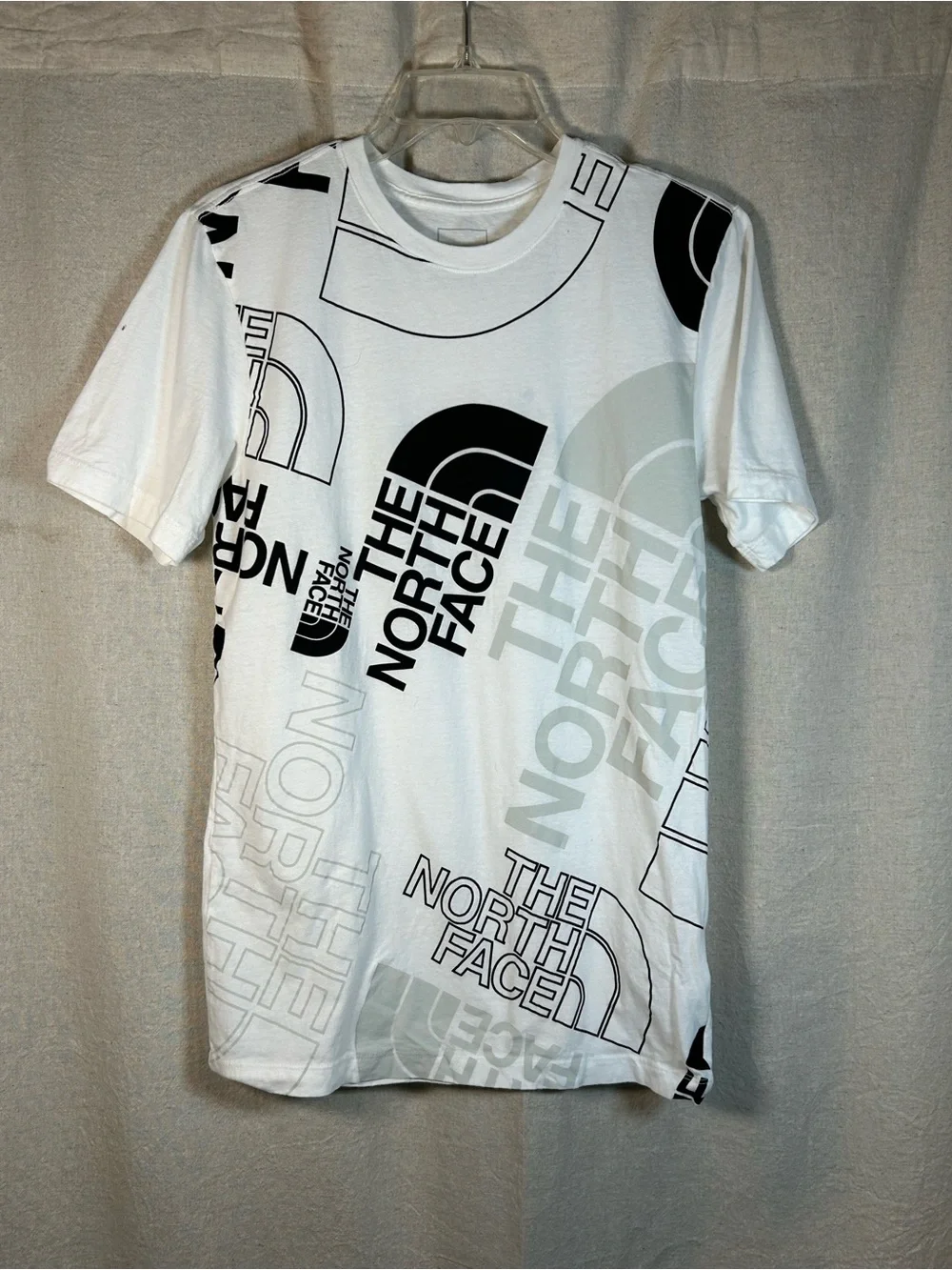 The North Face White Short-Sleeve Logo Print Tee
